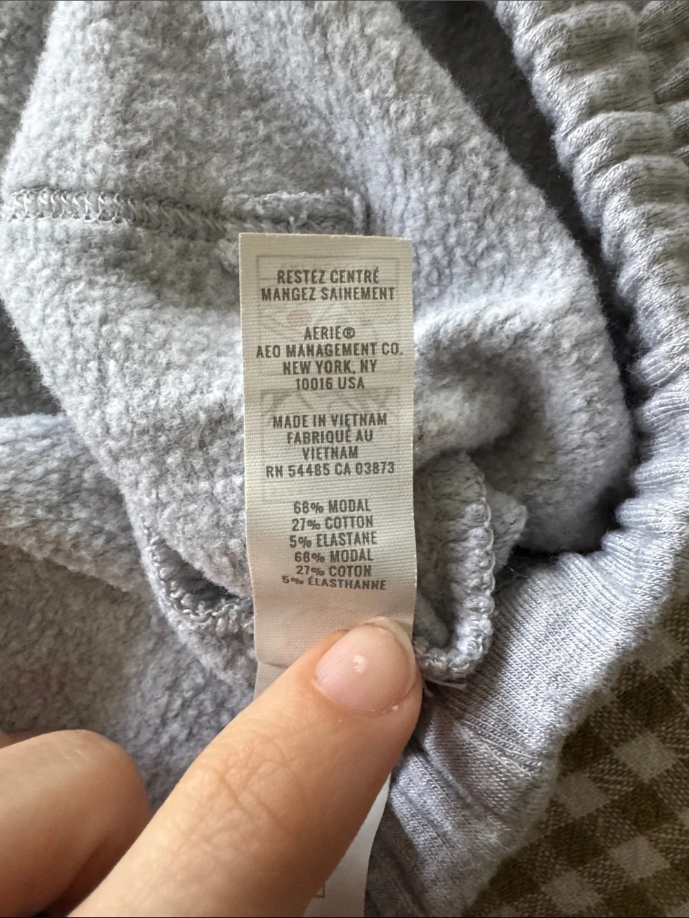 aerie Offline Light Gray Cozy Fleece Joggers - Picture 3 of 4